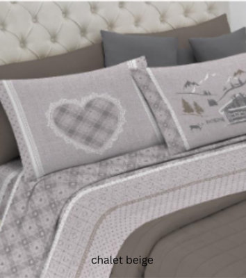 COMPLETO LETTO FLANELLA 2P PENSIERI DELICATI Tellini S.r.l. Ingrosso Abbigliamento